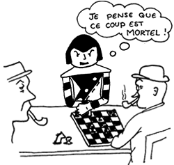Le pion fringant s'assure que le coup est mortel.