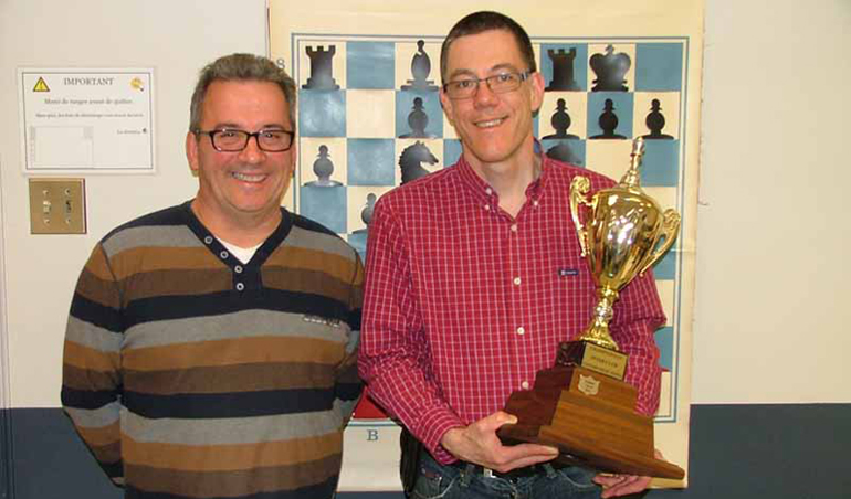 Les champions de 2014 : Andr&eacute; Ferland et Mathias Clavel.