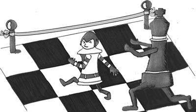 Le pion fringant se sauve avec la victoire.